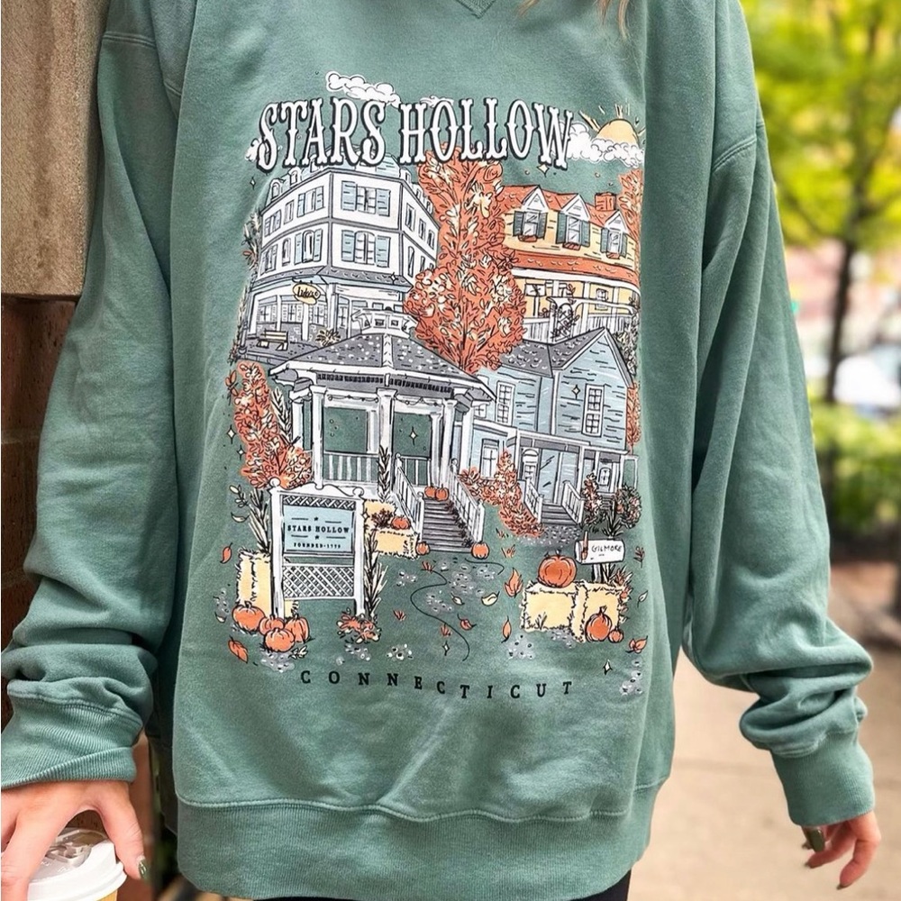 Gilmore girls Stars Hollow Crewneck Sweatshirt - Green